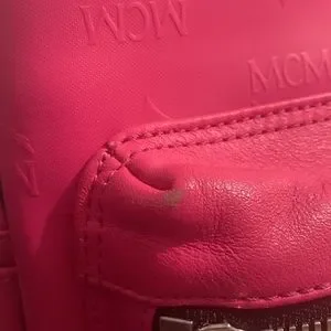 MCM | Bags | Mcm Odeon Studded Small Backpack Beetroot Pink  display picture 2